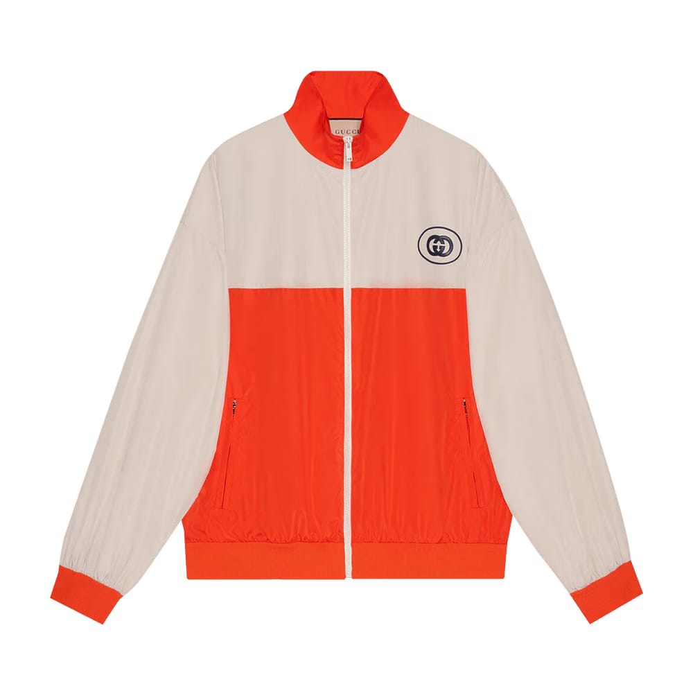 Gucci GG Logo Track Jacket Orange/Ivory