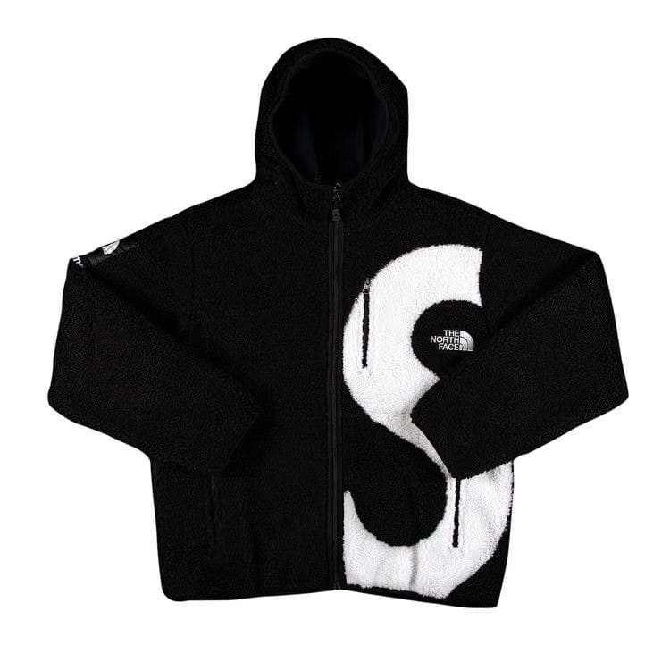Supreme x The North Face S Logo Hooded Fleece Jacket Black