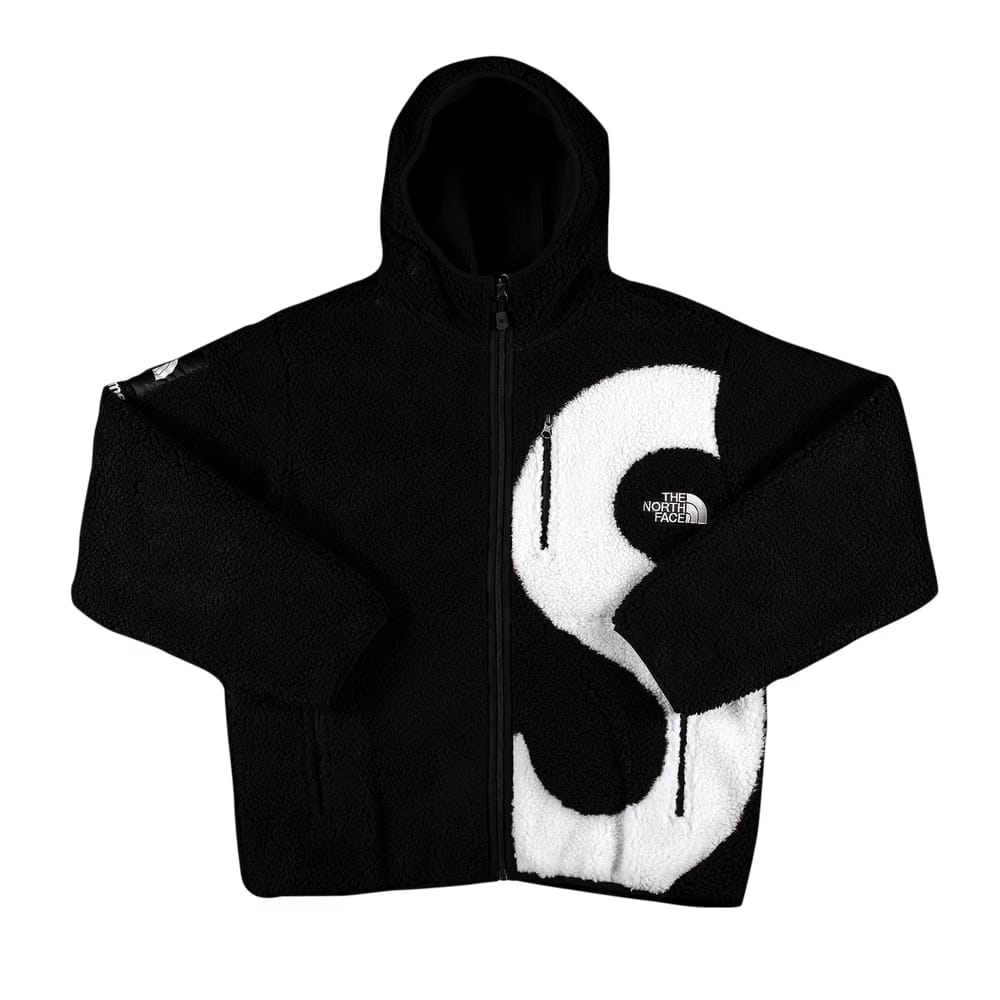Supreme x The North Face S Logo Hooded Fleece Jacket Black