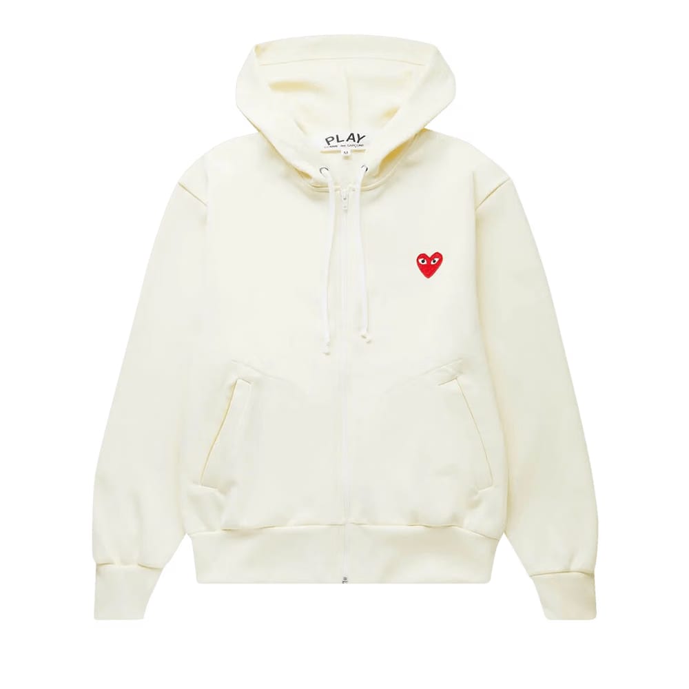 Comme des Garçons PLAY Zip Hoodie Ivory
