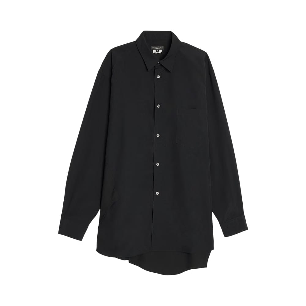 Comme des Garçons Homme Plus Polyester Spun Broad Thick Shirt Black