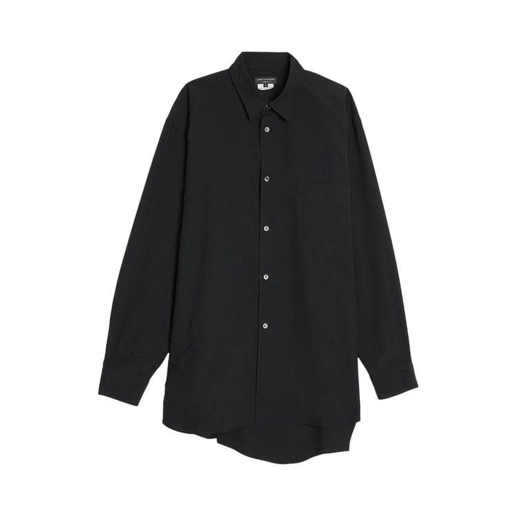 Comme des Garçons Homme Plus Polyester Spun Broad Thick Shirt Black