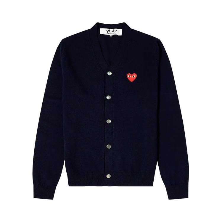 Comme des Garçons PLAY Wide Fit Heart Patch Cardigan Navy