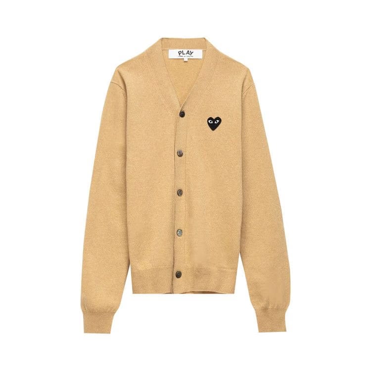 Comme des Garçons PLAY V-Neck Cardigan Beige