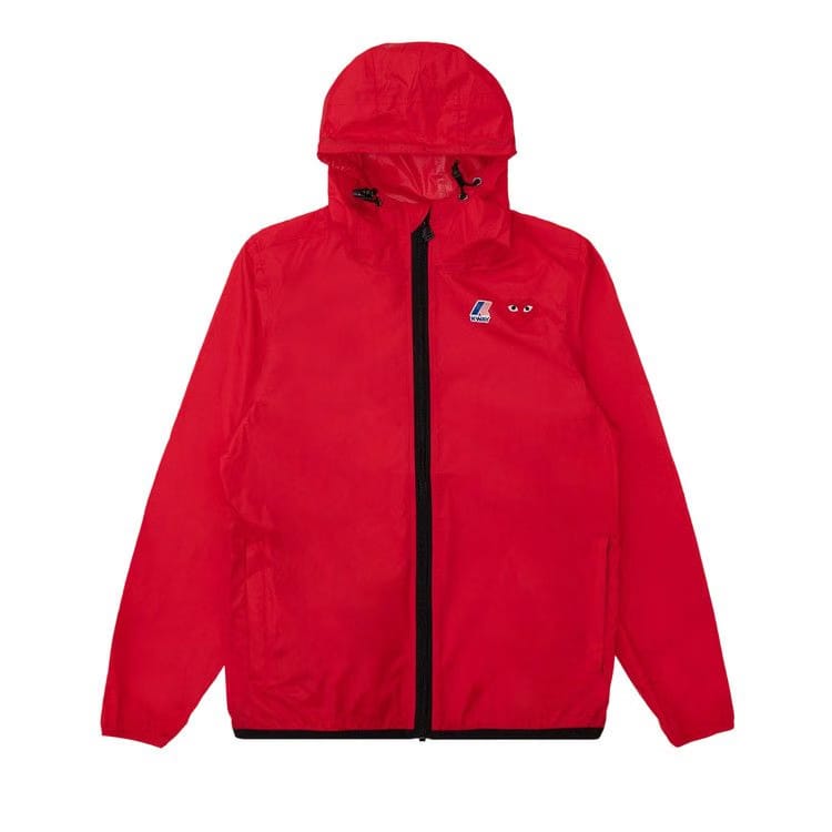 Comme des Garçons PLAY x K-Way Hoodie Full Zip Red