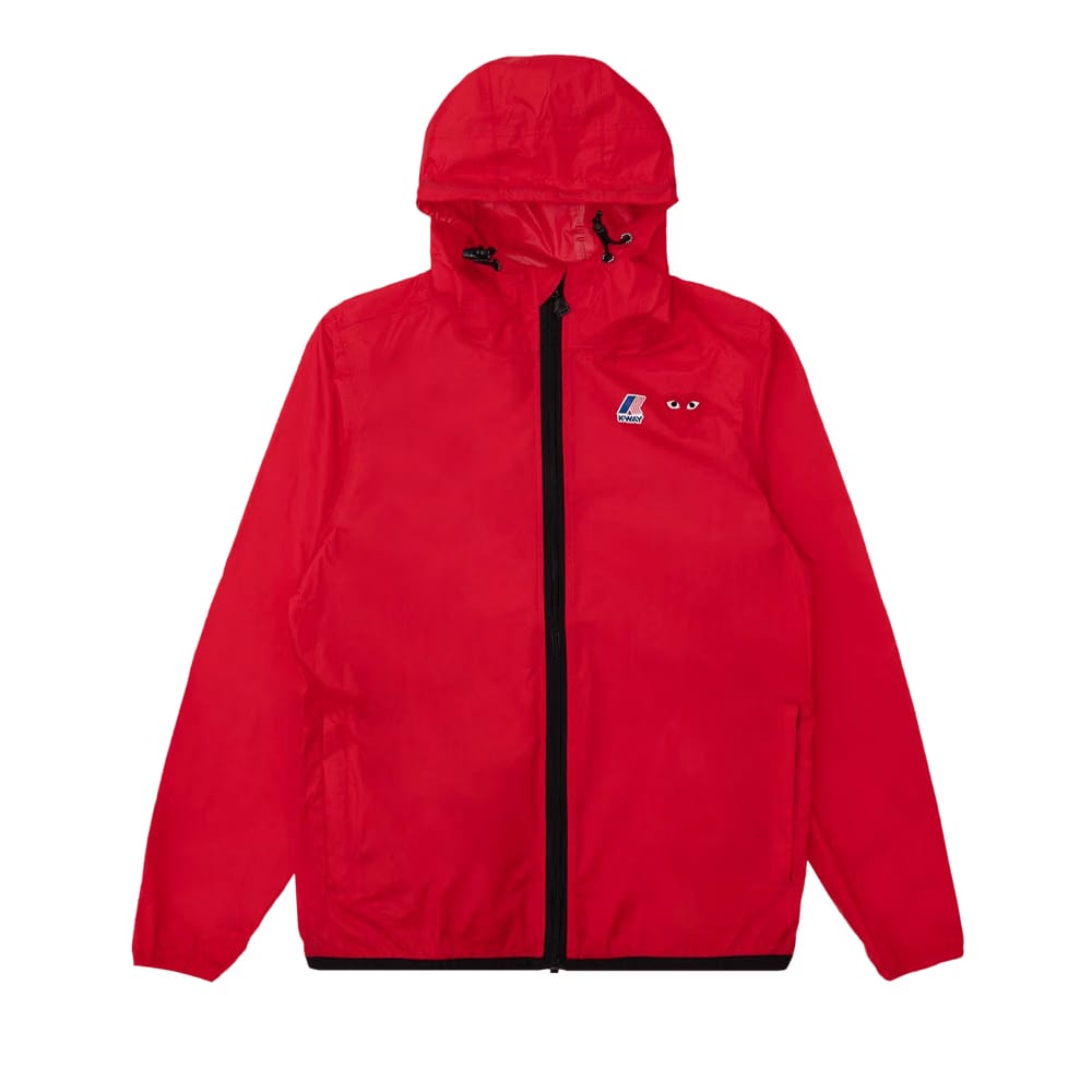 Comme des Garçons PLAY x K-Way Hoodie Full Zip Red