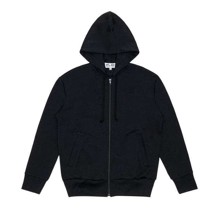 Comme des Garçons PLAY Back Emblem Zip Hoodie Black