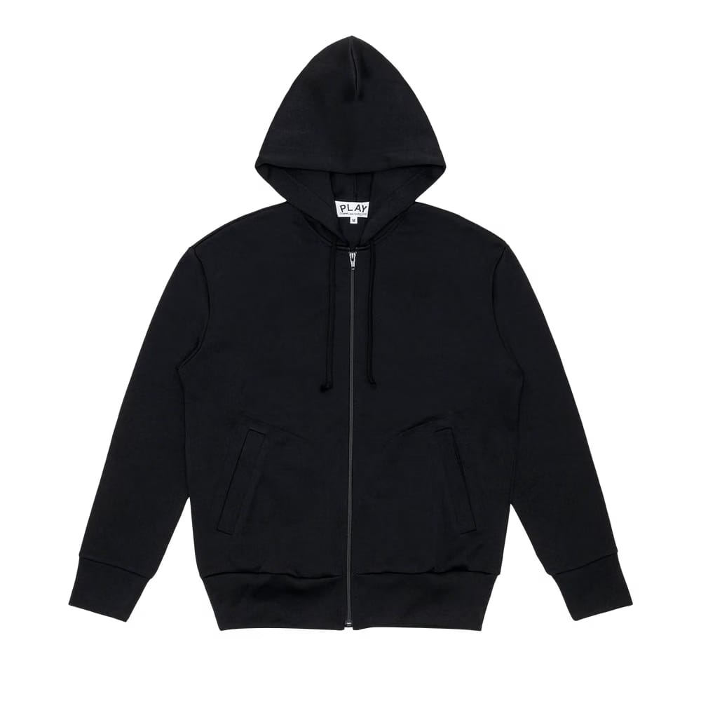 Comme des Garçons PLAY Back Emblem Zip Hoodie Black