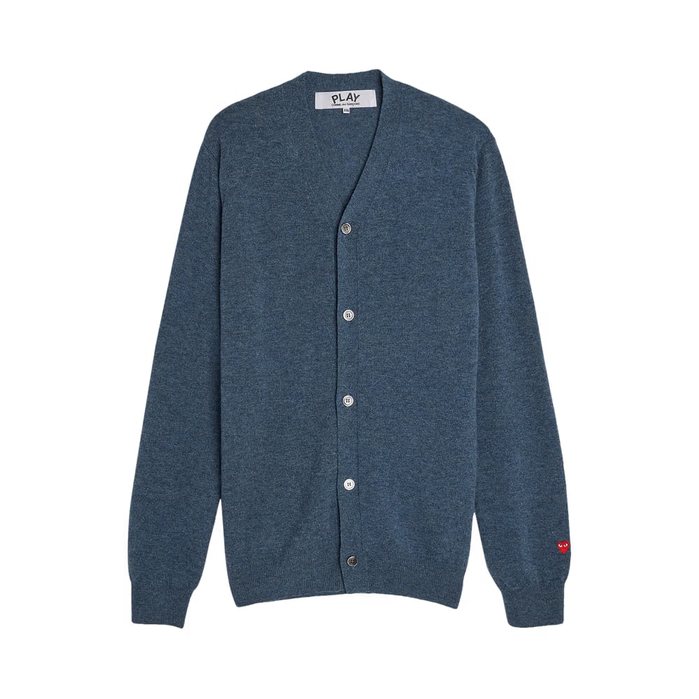 Comme des Garçons PLAY Small Heart Cardigan Navy