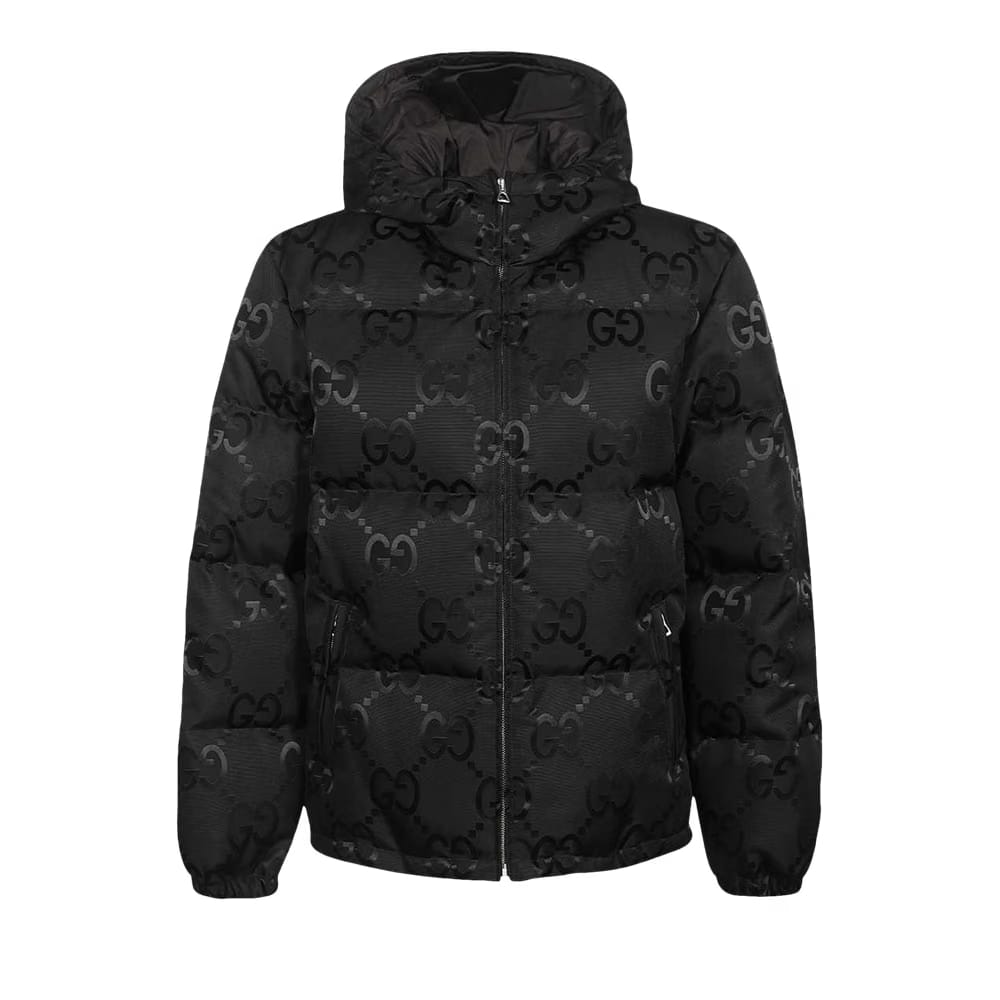 Gucci Jumbo GG Canvas Down Jacket Black
