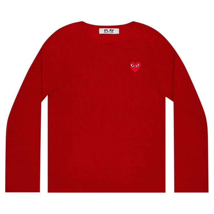 Comme des Garçons PLAY Crewneck Sweater Red