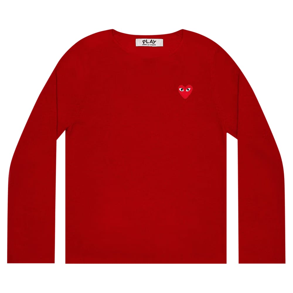 Comme des Garçons PLAY Crewneck Sweater Red