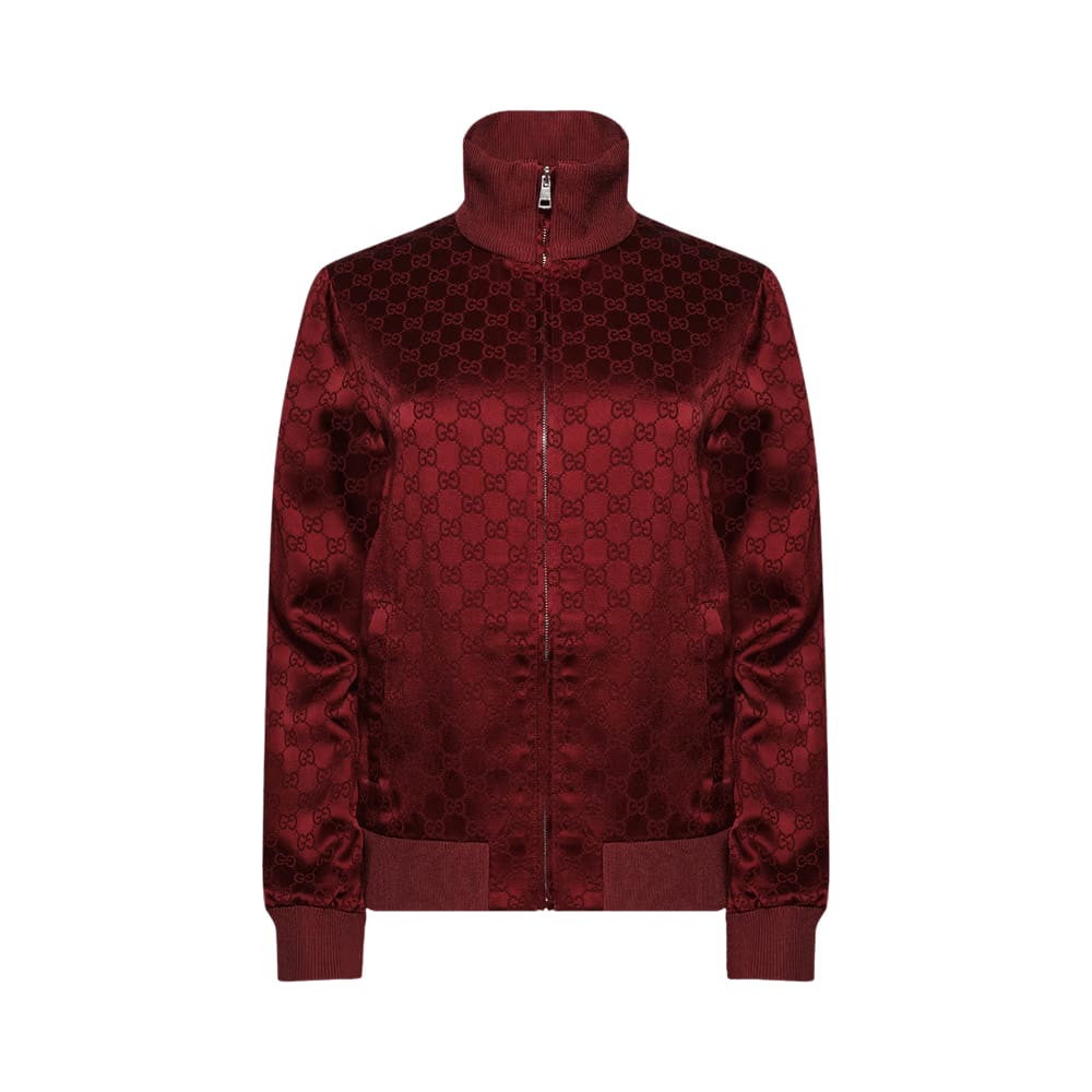 Gucci Jacquard Zip Jacket Rosso Nuovo
