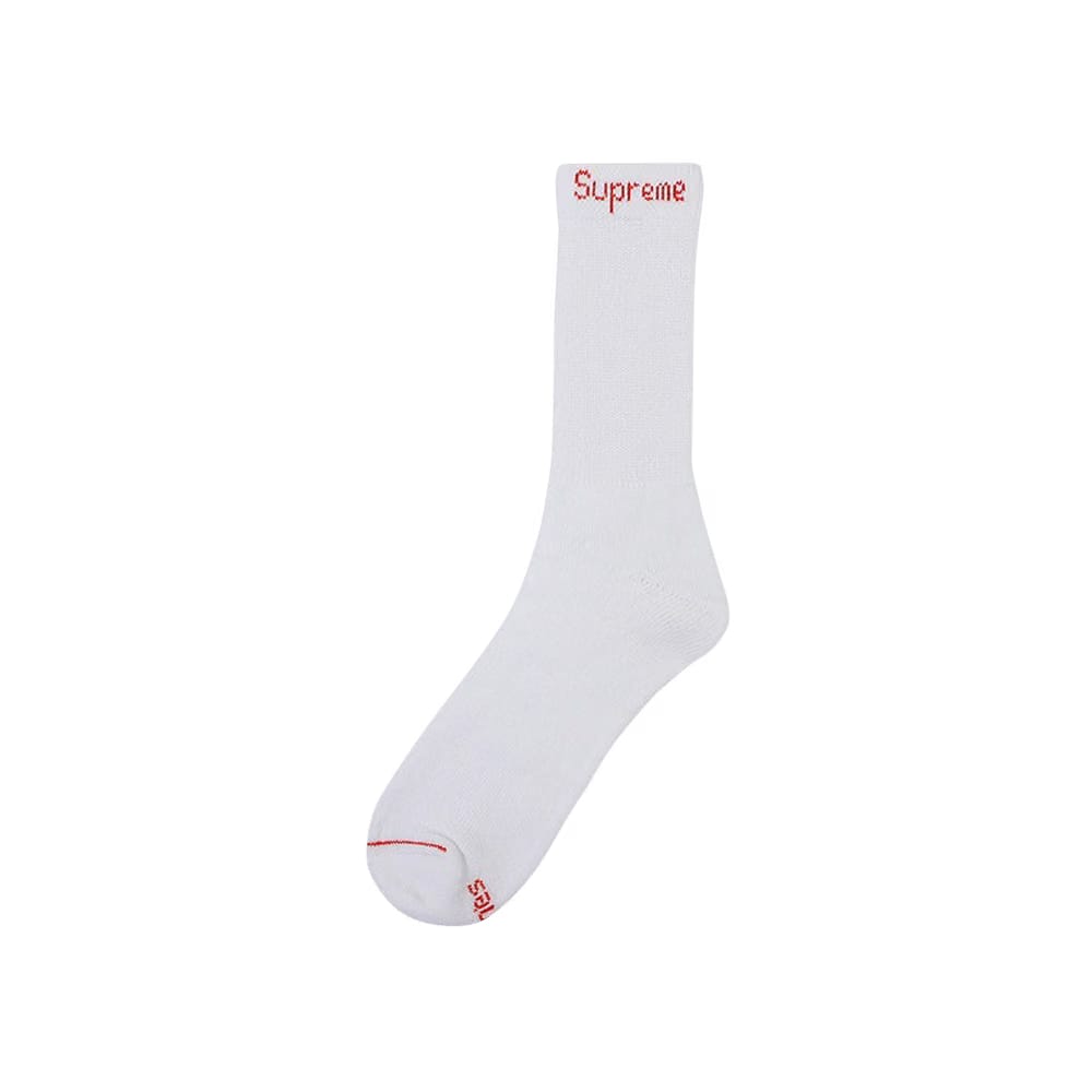 Supreme x Hanes Crew Socks (4 Pack) White
