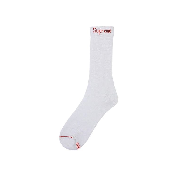 Supreme x Hanes Crew Socks (4 Pack) White
