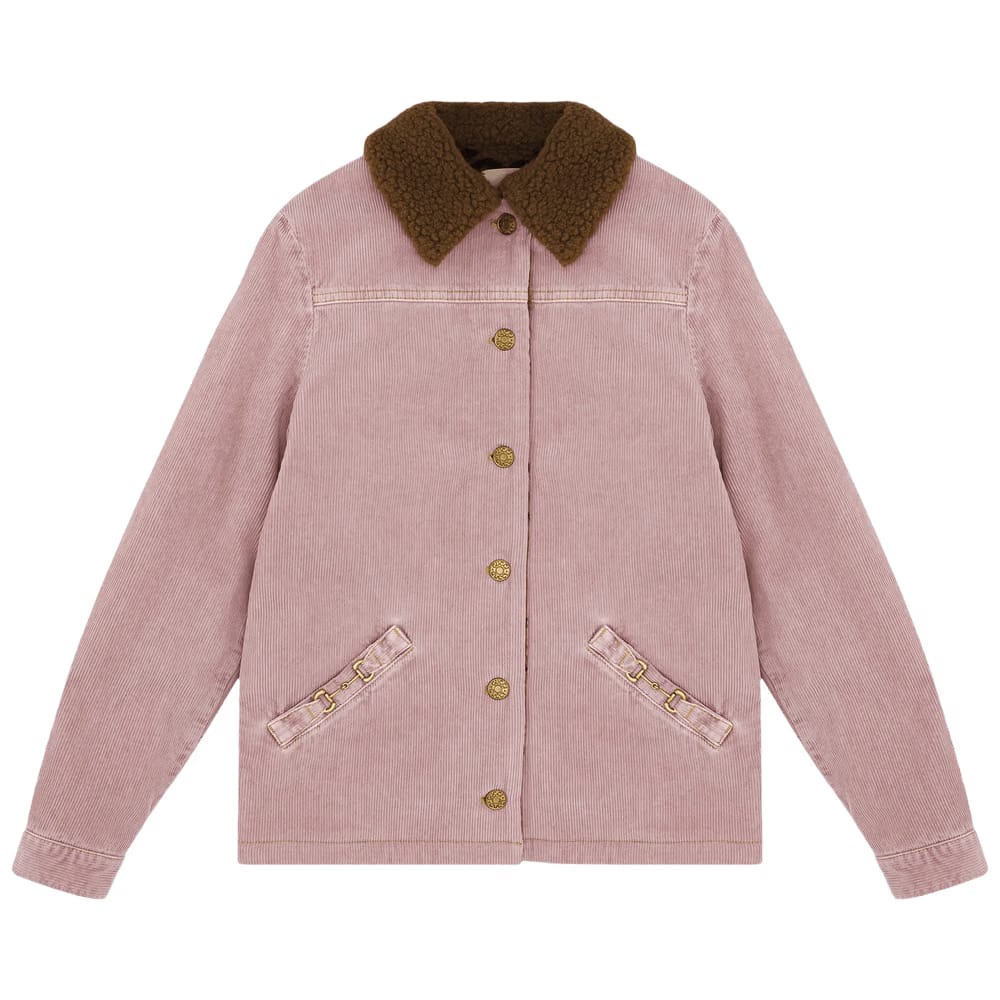 Gucci Kids Horsebit Corduroy Jacket Light Pink