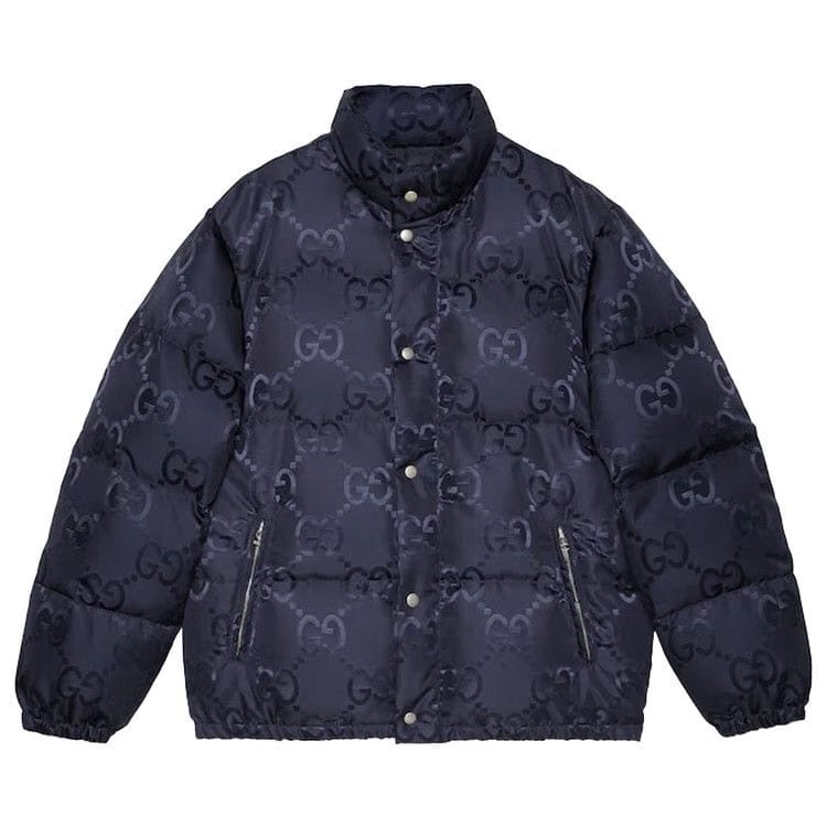 Gucci Jumbo GG Canvas Down Jacket Blue