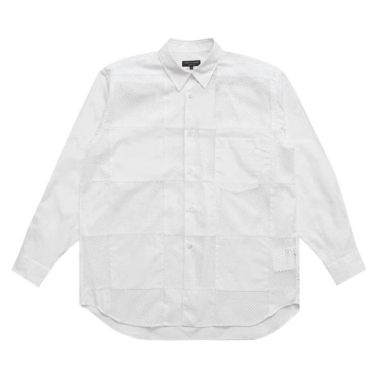 Comme des Garçons Homme Plus Mesh Button Down Shirt White