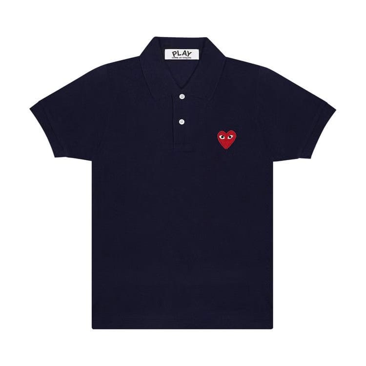 Comme des Garçons PLAY Emblem Polo T-Shirt Navy