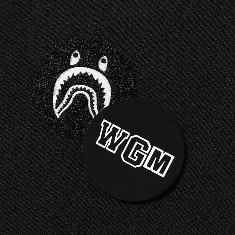 BAPE Shark Emblem Pullover Hoodie Black