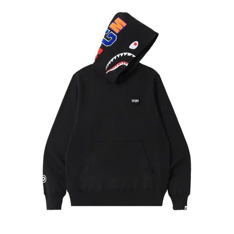 BAPE Shark Emblem Pullover Hoodie Black