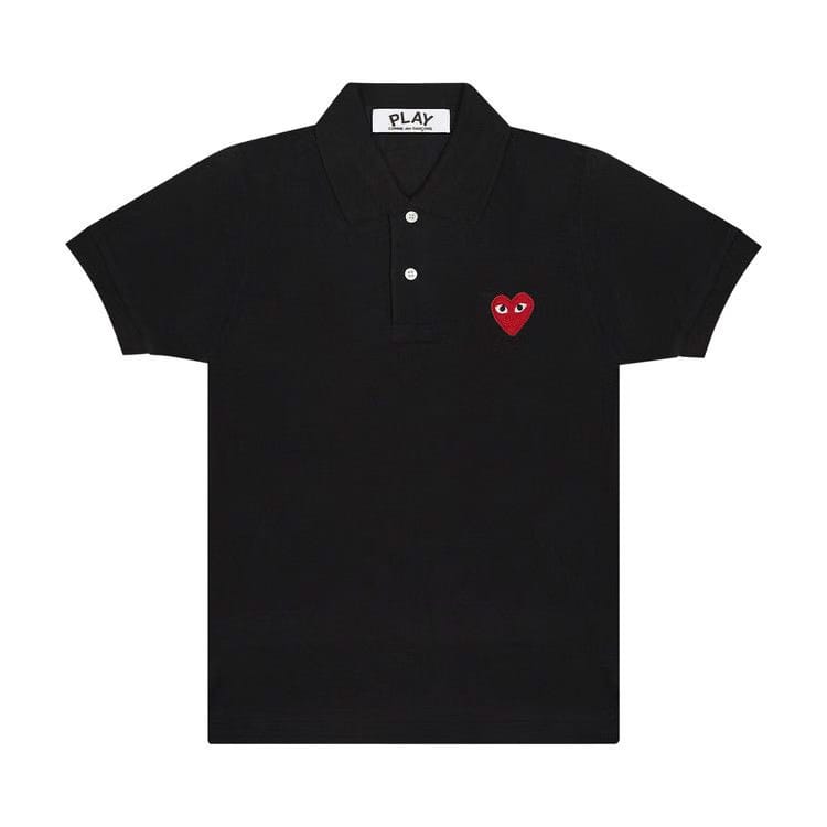 Comme des Garçons PLAY Emblem Polo T-Shirt Black