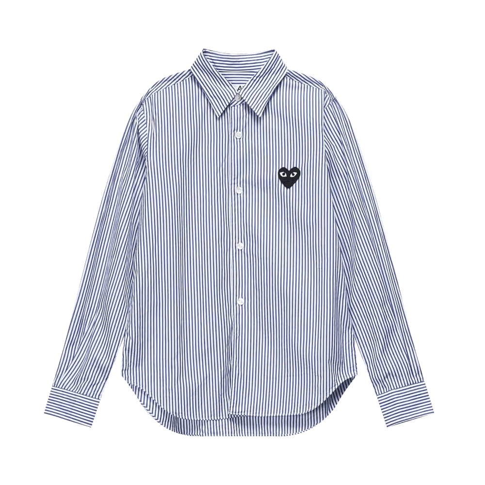 Comme des Garçons PLAY Stripe Woven Shirt Blue