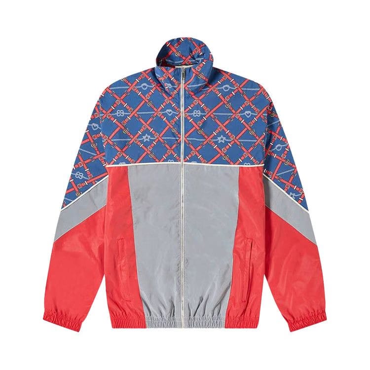 Gucci Belt Print Reflective Track Jacket Navy/Multicolor