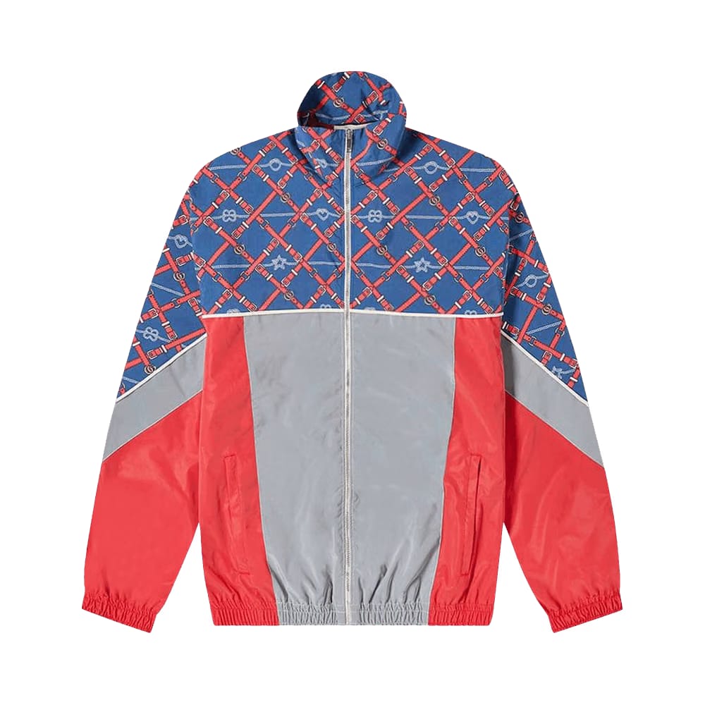 Gucci Belt Print Reflective Track Jacket Navy/Multicolor
