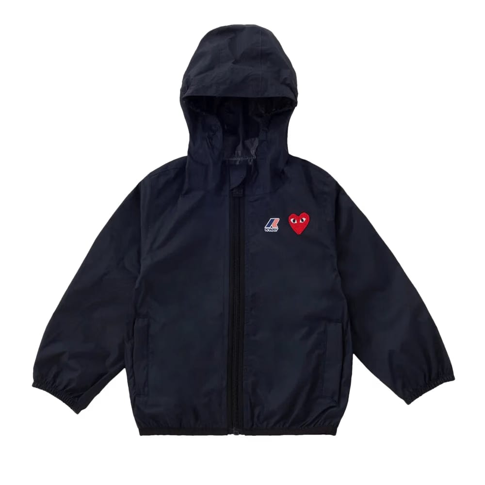Comme des Garçons PLAY Kids K-Way Hoodie Full Zip Navy