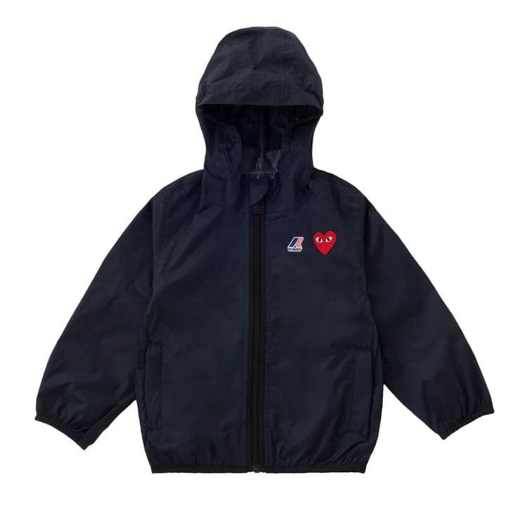 Comme des Garçons PLAY Kids K-Way Hoodie Full Zip Navy