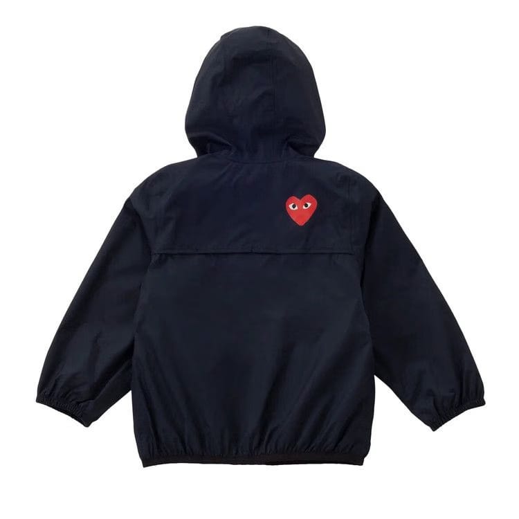 Comme des Garçons PLAY Kids K-Way Hoodie Full Zip Navy