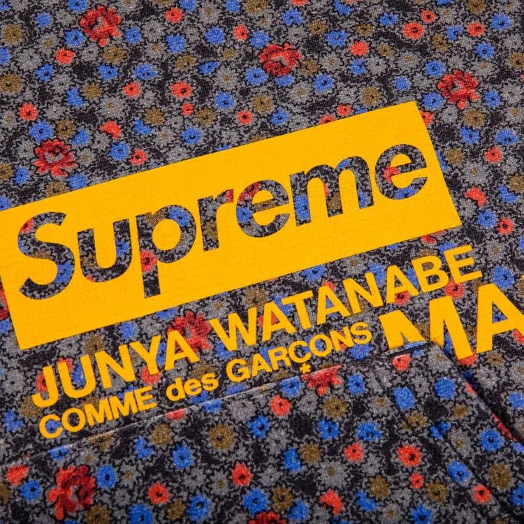 Supreme x Junya Watanabe x Comme des Garçons MAN Hoodie Black Flowers