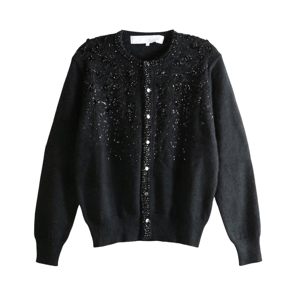 Tao Comme des Garçons Sequined-Embellished Knit Cardigan Cardigans