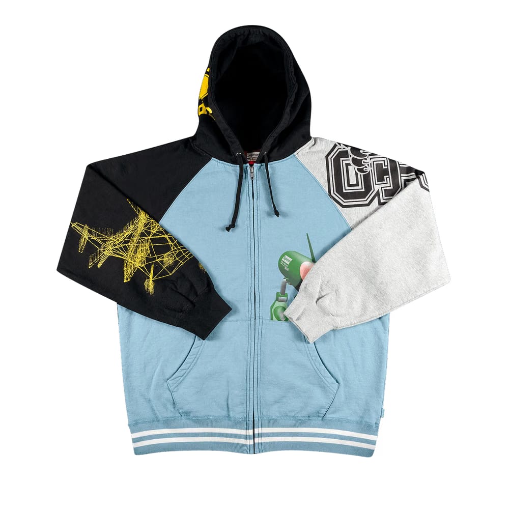Supreme x Junya Watanabe x Comme des Garçons MAN Zip Up Hoodie Dusty Blue