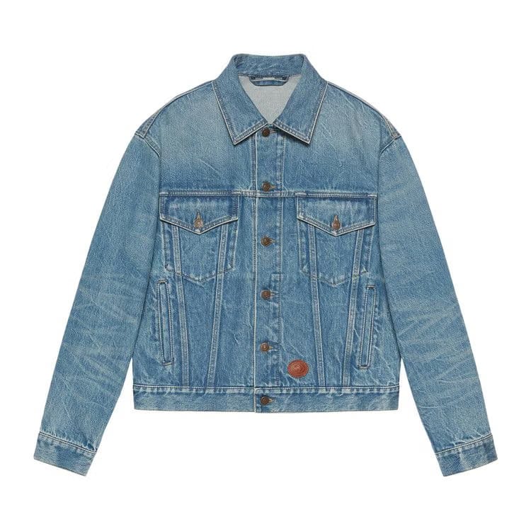 Gucci x Disney Donald Duck Eco Washed Denim Jacket Light Blue