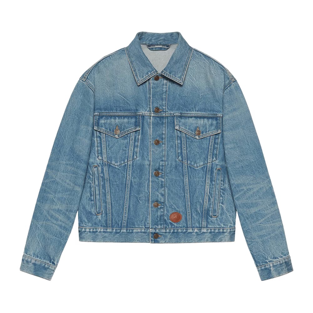 Gucci x Disney Donald Duck Eco Washed Denim Jacket Light Blue