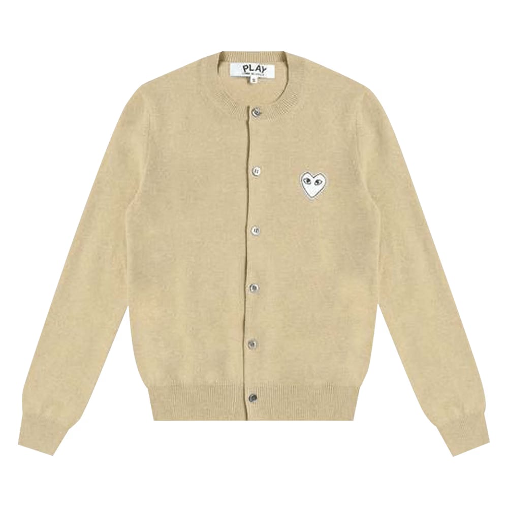 Comme des Garçons PLAY Heart Patch Cardigan Beige