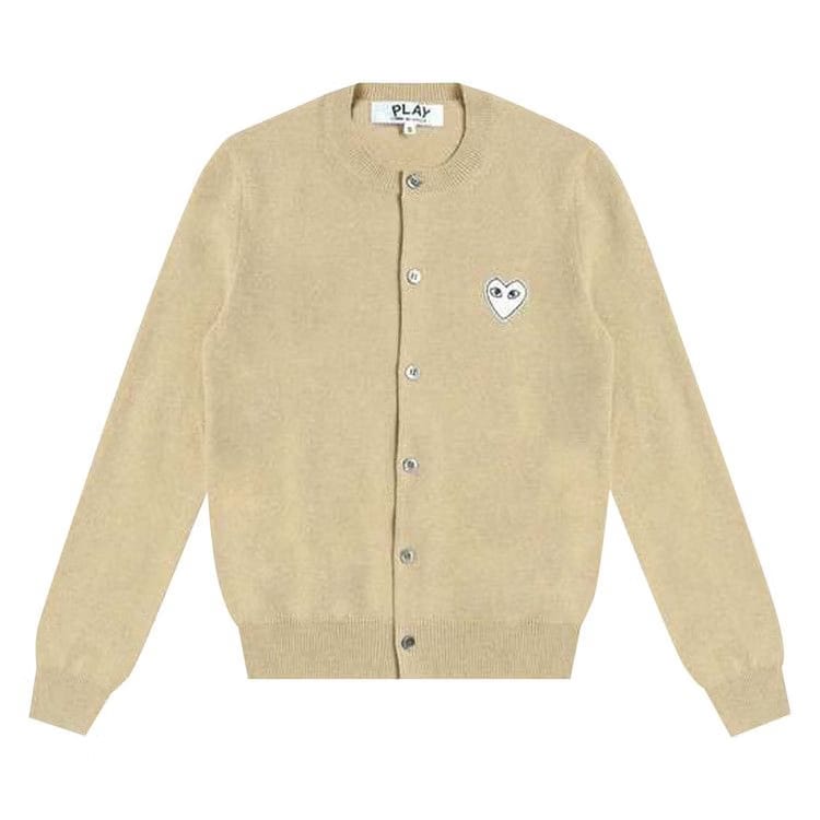 Comme des Garçons PLAY Heart Patch Cardigan Beige