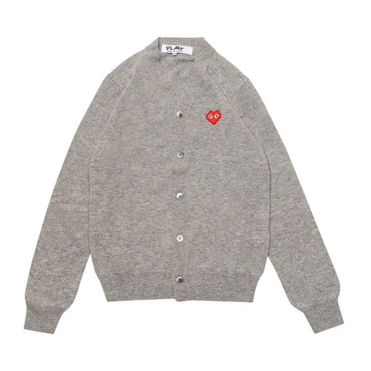 Comme des Garçons PLAY x Invader Cardigan Grey