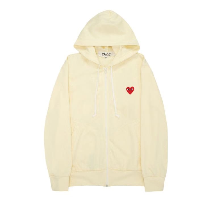 Comme des Garçons PLAY Play Zip Hoodie Ivory