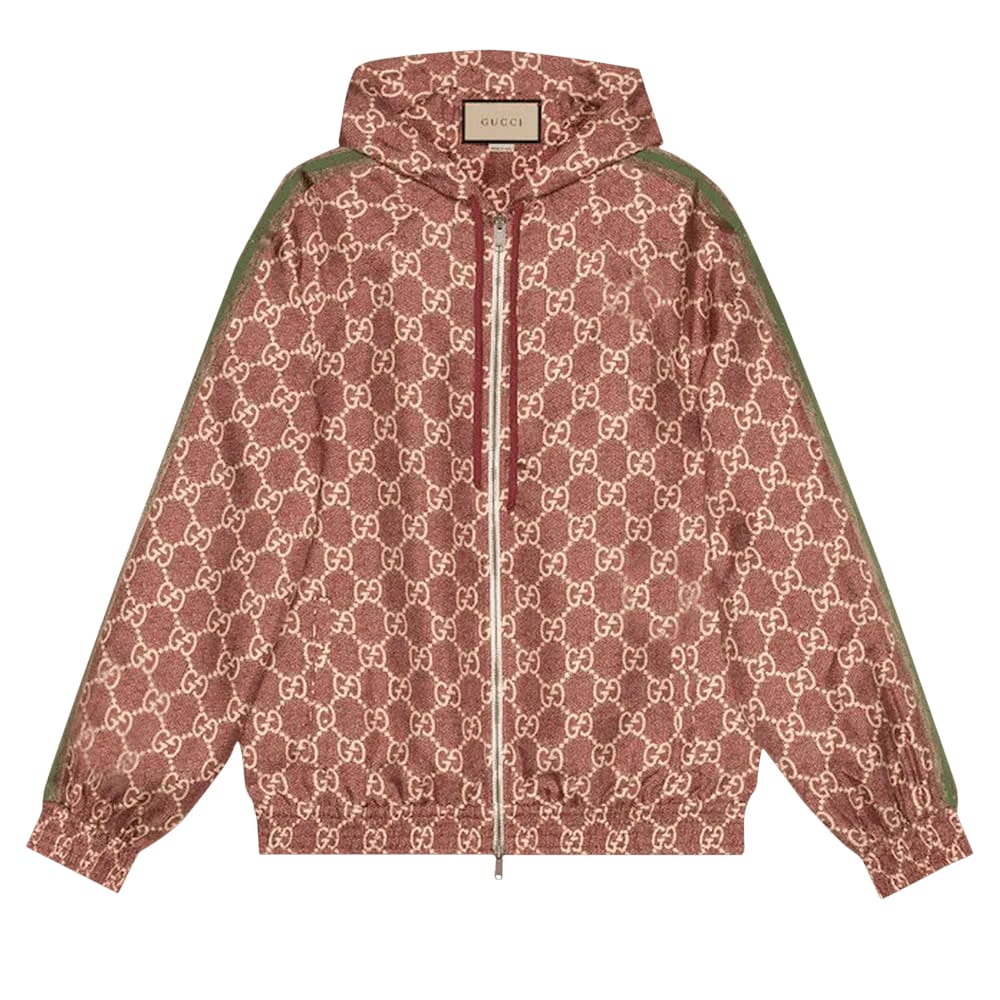 Gucci Logo Silk Jacket Sweet Berries/Rose