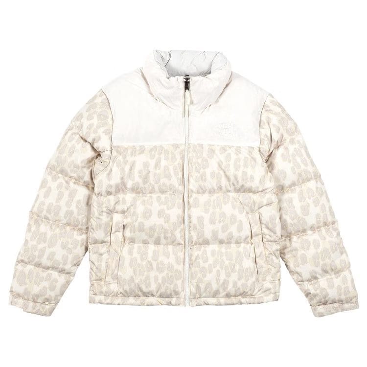 The North Face Print Nuptse Down Jacket Sand/Ivory