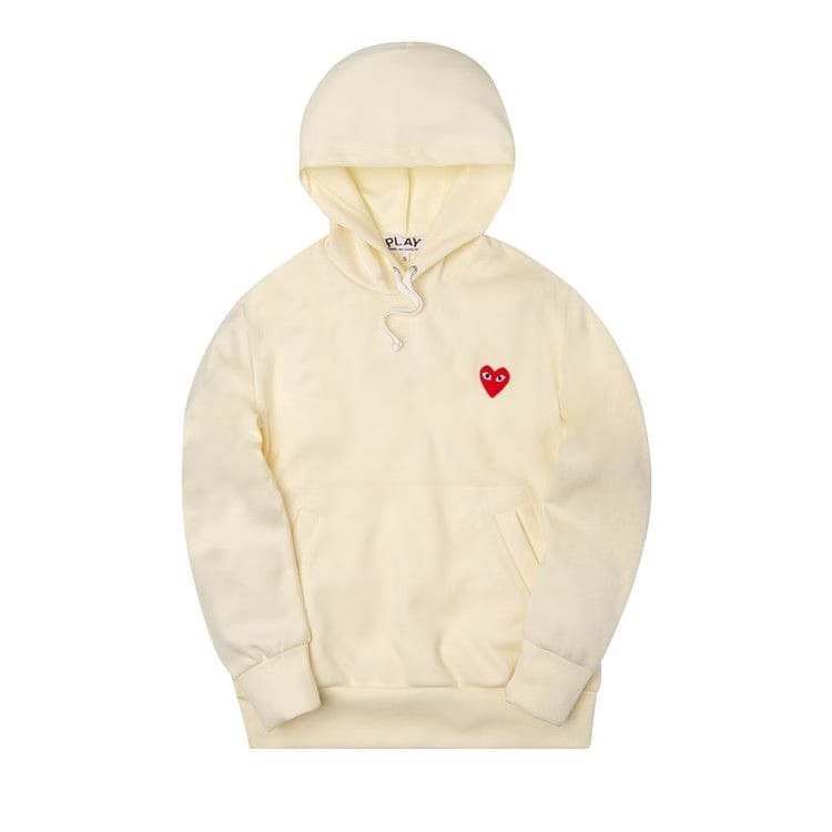 Comme des Garçons PLAY Pullover Hoodie Ivory