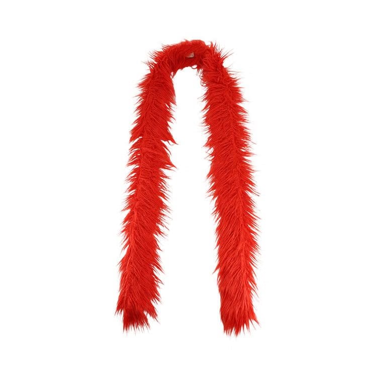 Gucci Faux Fur Scarf Red