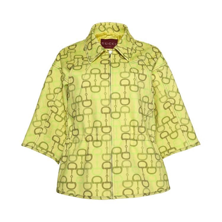 Gucci Horsebit Bomber Jacket Lime Green