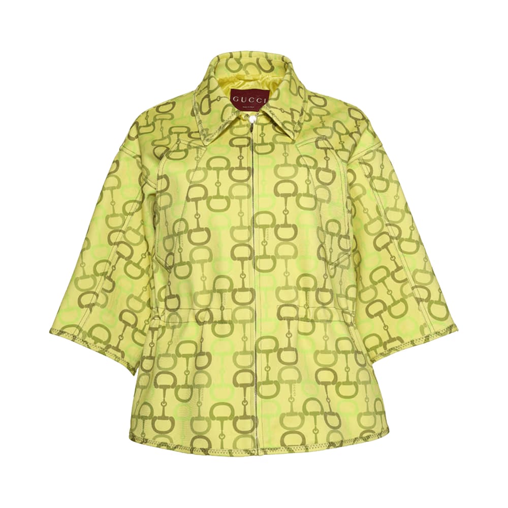 Gucci Horsebit Bomber Jacket Lime Green