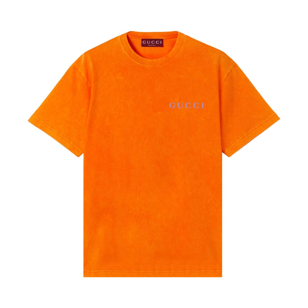 Gucci Printed Jersey T-Shirt Orange
