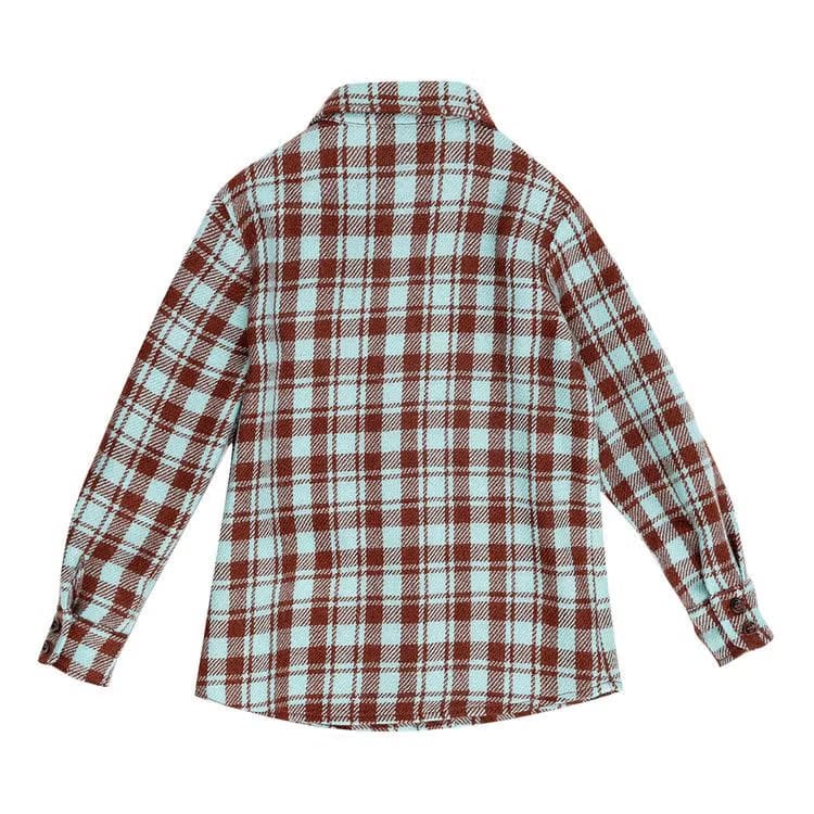 Gucci Kids Check Patterned Wool Shirt Multicolor