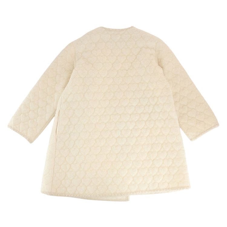 Gucci Heart Quilted Fleece Coat White